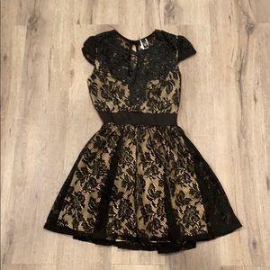 lace dress with nude undercover